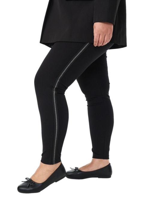 ZIZZI WYGODNE CZARNE LEGGINSY PASEK 232A