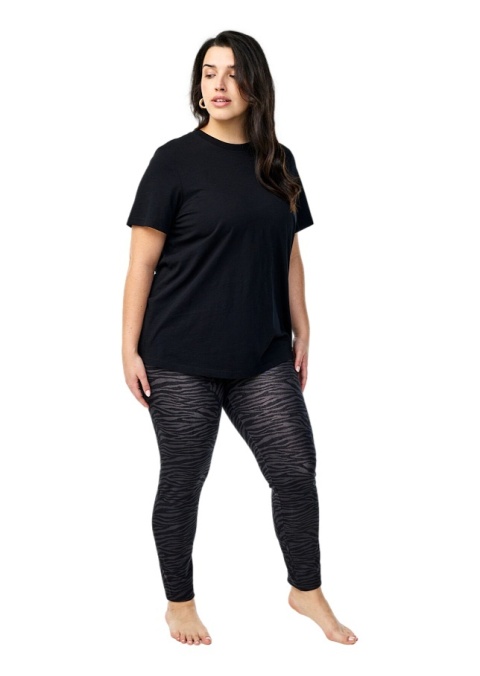 ZIZZI WYGODNE LEGGINSY WZÓR ZEBRA 011D