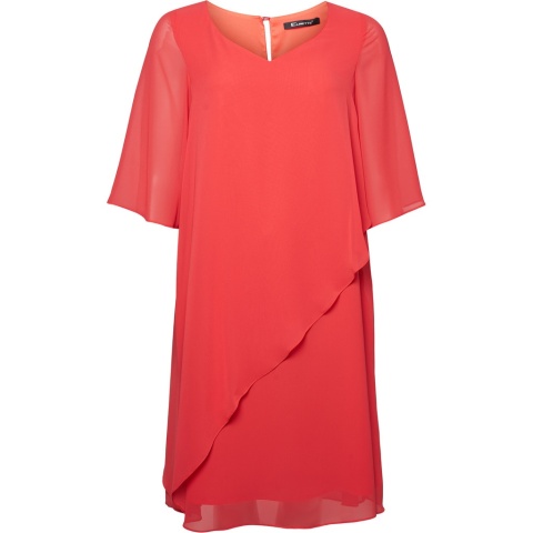 SEMPRE PRU ELEGANCKA WIZYTOWA SUKIENKA CZERWONA S785