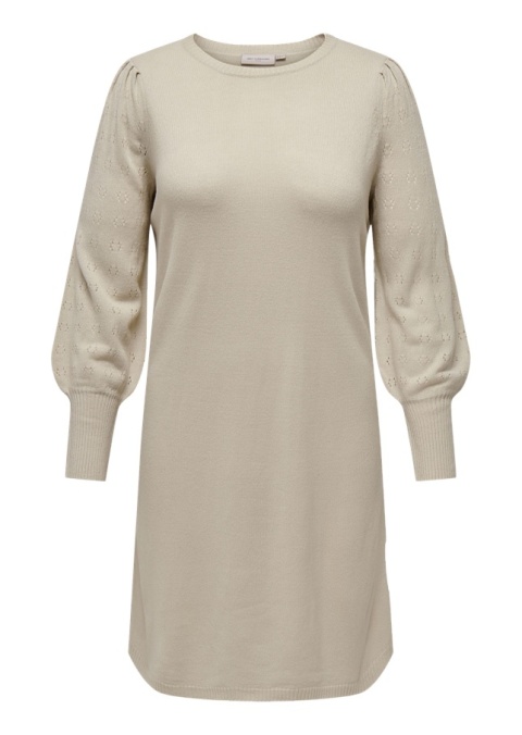 CARMAKOMA DZIANINOWA BEŻOWA SUKIENKA O651