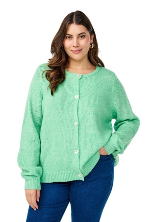 ZIZZI ZIELONY DZIANINOWY SWETER KARDIGAN 415A