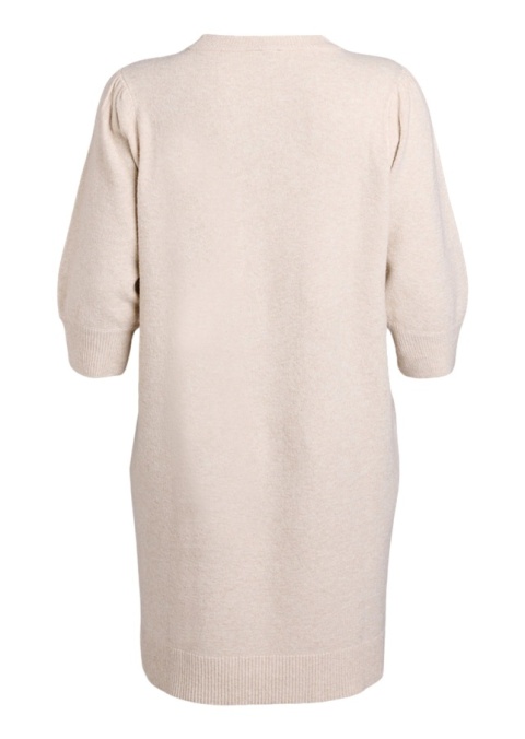 ZIZZI BEŻOWA DZIANINOWA SUKIENKA BUFKI 279H