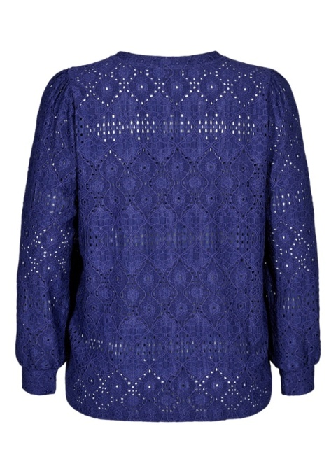 ZIZZI GRANATOWA BLUZKA AŻUROWY WZÓR 414B