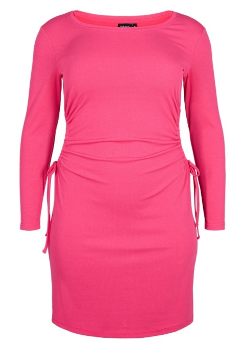 ZIZZI RÓŻOWA DOPASOWANA SUKIENKA WYCIĘCIA 017A