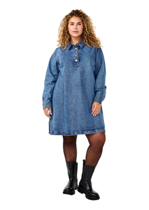 ZIZZI KRÓTKA NIEBIESKA JEANSOWA SUKIENKA TUNIKA 046F