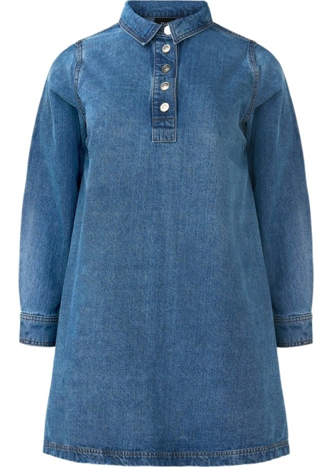 ZIZZI KRÓTKA NIEBIESKA JEANSOWA SUKIENKA TUNIKA 046F