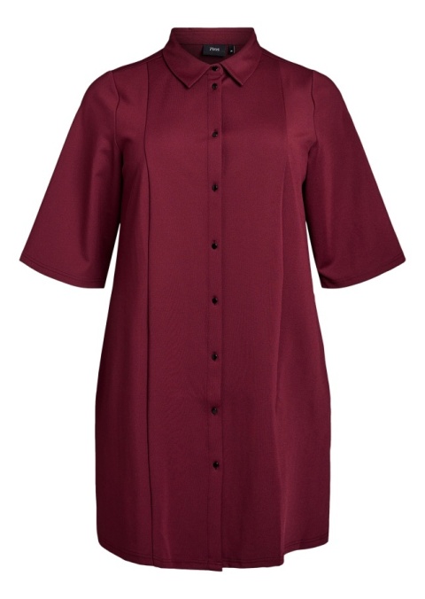 ZIZZI KRÓTKA BORDOWA SUKIENKA KOSZULOWA 928A