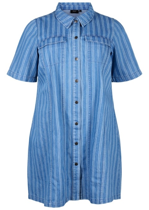 ZIZZI NIEBIESKA JEANSOWA SUKIENKA KOSZULOWA PASKI 084A