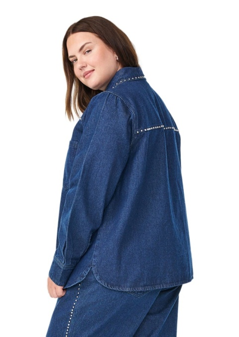 ZIZZI GRANATOWA JEANSOWA KOSZULA ĆWIEKI 111E