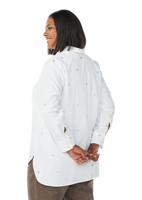 ZIZZI KLASYCZNA BIAŁA KOSZULA KRYSZTAŁKI 242A