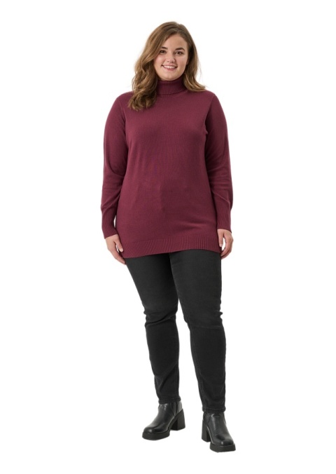 ADIA BORDOWA BLUZKA DZIANINOWA SWETER Z GOLFEM A187