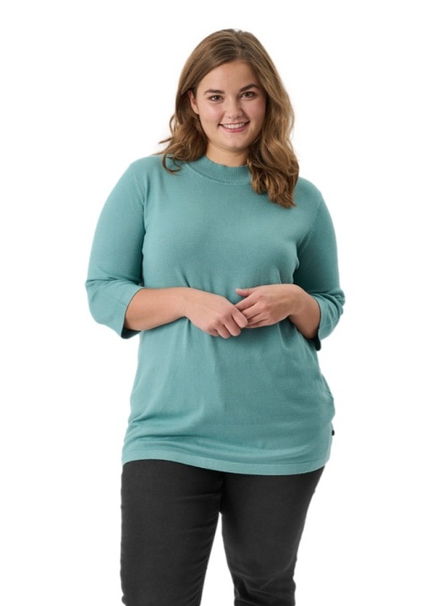 ADIA TURKUSOWA DZIANINOWA BLUZKA TUNIKA A188