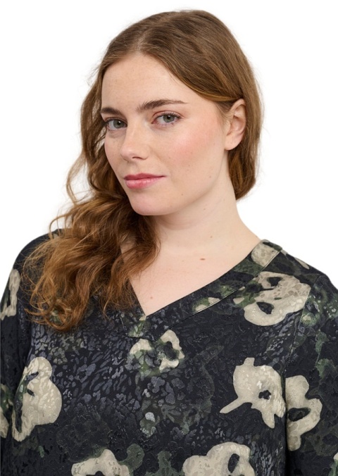 PONT NEUF CZARNA TUNIKA WZÓR WISKOZA V479