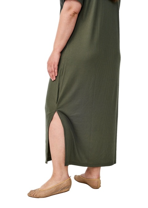 ZIZZI PRĄŻKOWANA ZIELONA SUKIENKA MAXI GUZIKI 682A