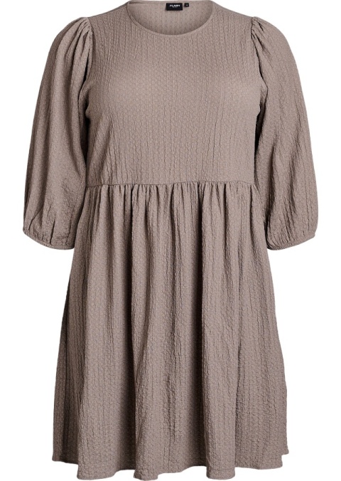 ZIZZI BEŻOWA SUKIENKA ODCINANA STRUKTURA 059C