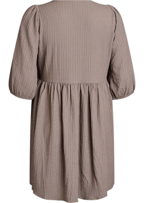 ZIZZI BEŻOWA SUKIENKA ODCINANA STRUKTURA 059C