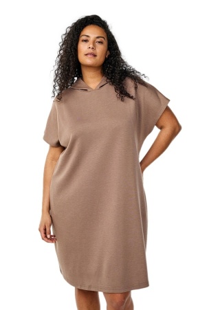 ZIZZI BEŻOWA DRESOWA SUKIENKA TUNIKA KAPTUR 055G