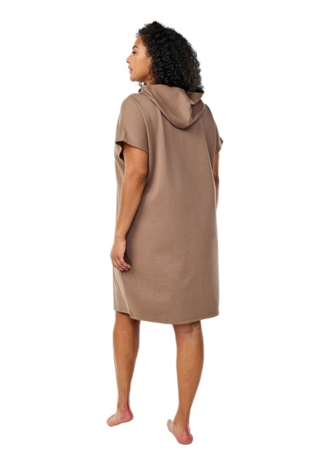 ZIZZI BEŻOWA DRESOWA SUKIENKA TUNIKA KAPTUR 055G