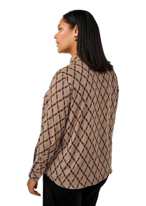 ZIZZI BLUZKA KOSZULA BRĄZOWA WZÓR 603A
