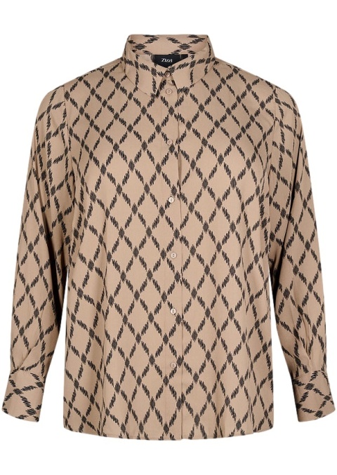 ZIZZI BLUZKA KOSZULA BRĄZOWA WZÓR 603A