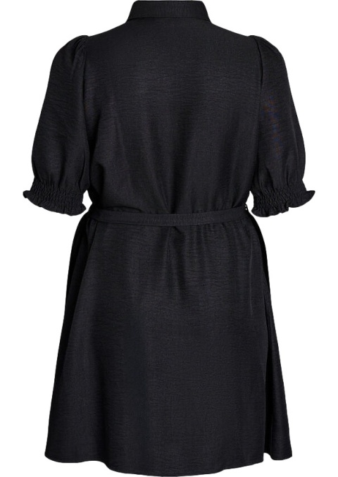 ZIZZI CZARNA ELEGANCKA SUKIENKA PASEK BUFKI 676A