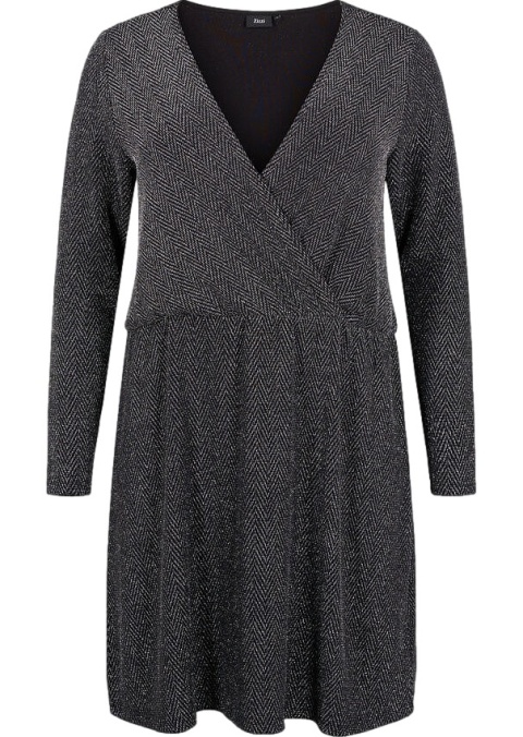 ZIZZI CZARNA ELEGANCKA SYLWESTROWA SUKIENKA 277F