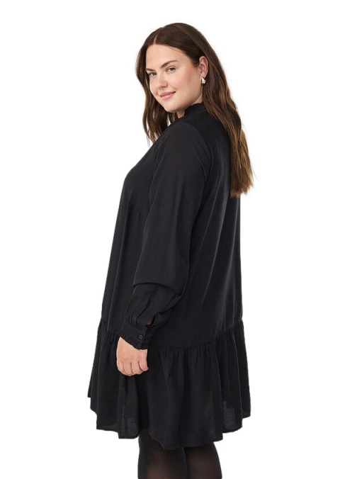 ZIZZI CZARNA SUKIENKA FALBANA 203A