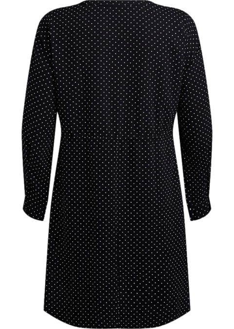 ZIZZI CZARNA SUKIENKA GROCHY WIĄZANIE 389G