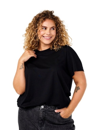ZIZZI CZARNY T-SHIRT BAWEŁNA 264A