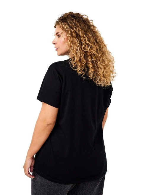 ZIZZI CZARNY T-SHIRT BAWEŁNA 264A