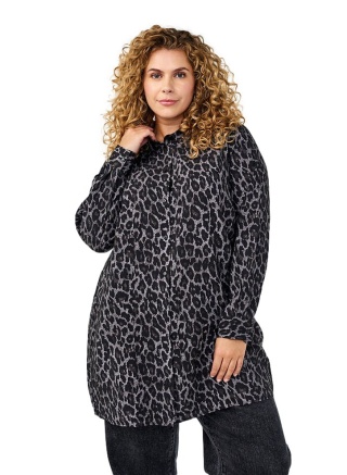 ZIZZI DŁUGA KOSZULA TUNIKA PANTERKA WISKOZA 599I