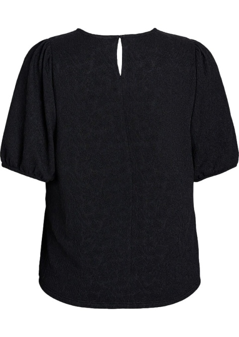 ZIZZI STRUKTURALNA CZARNA BLUZKA BUFKI 100B