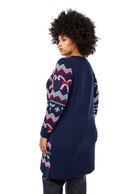 ZIZZI DZIANINOWA SUKIENKA TUNIKA ŚWIĄTECZNY WZÓR 358A