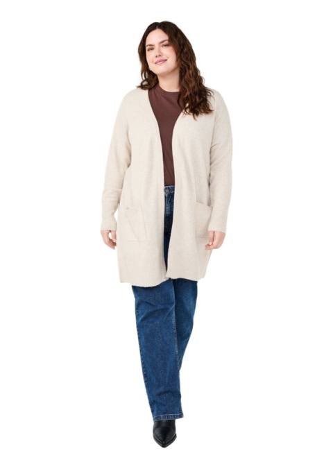 ZIZZI DZIANINOWY BEŻOWY KARDIGAN KIESZENIE 176B