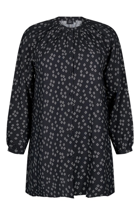 ZIZZI ELEGANCKA CZARNA TUNIKA WZÓR 492B