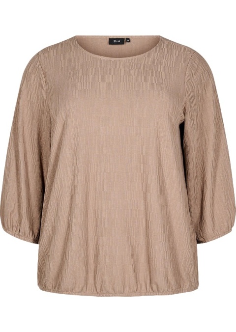 ZIZZI ELEGANCKA BEŻOWA BLUZKA BUFKI LUŹNA 053E