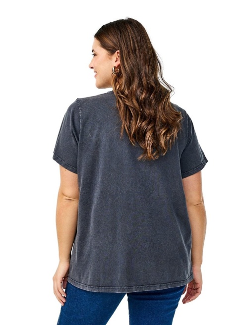 ZIZZI FANTASTYCZNY SZARY T-SHIRT NADRUK 224B