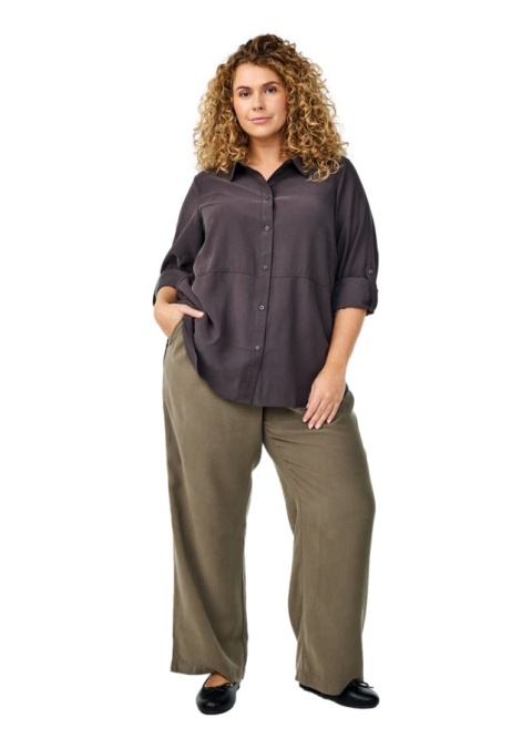 ZIZZI PIĘKNA CIEMNOSZARA KOSZULA 053A