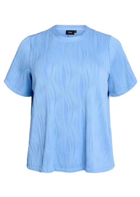 ZIZZI FANTASTYCZNA NIEBIESKA BLUZKA FALBANA 686A