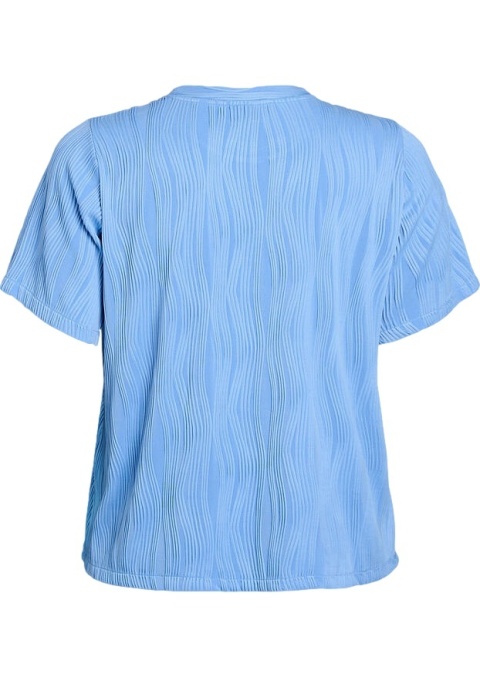 ZIZZI FANTASTYCZNA NIEBIESKA BLUZKA FALBANA 686A