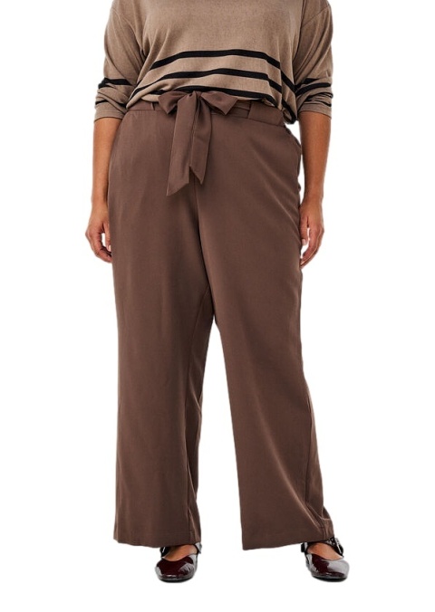 ZIZZI LUŹNE BRĄZOWE ELEGANCKIE SPODNIE 427A