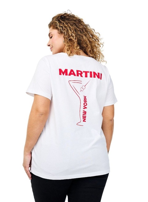 ZIZZI ORYGINALNY BIAŁY T-SHIRT KOSZULKA NADRUK 506A