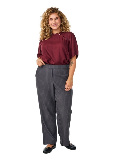 ZIZZI PIĘKNA BORDOWA BLUZKA ZAPIĘCIE 692A