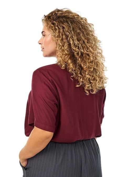 ZIZZI PIĘKNA BORDOWA BLUZKA ZAPIĘCIE 692A