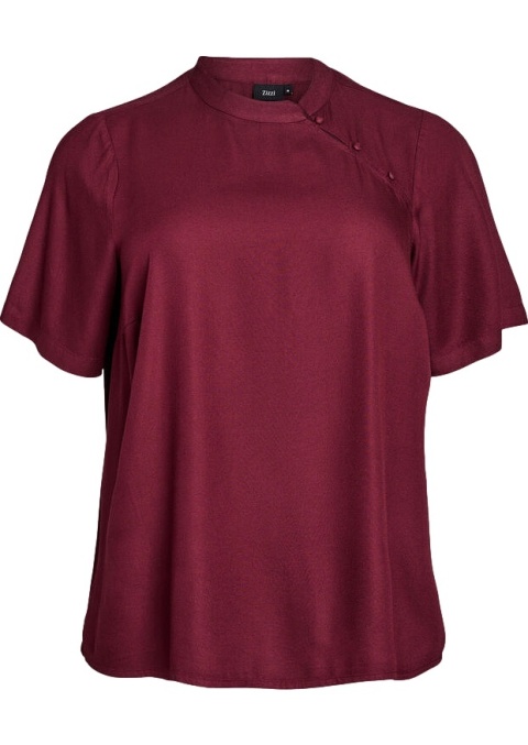 ZIZZI PIĘKNA BORDOWA BLUZKA ZAPIĘCIE 692A