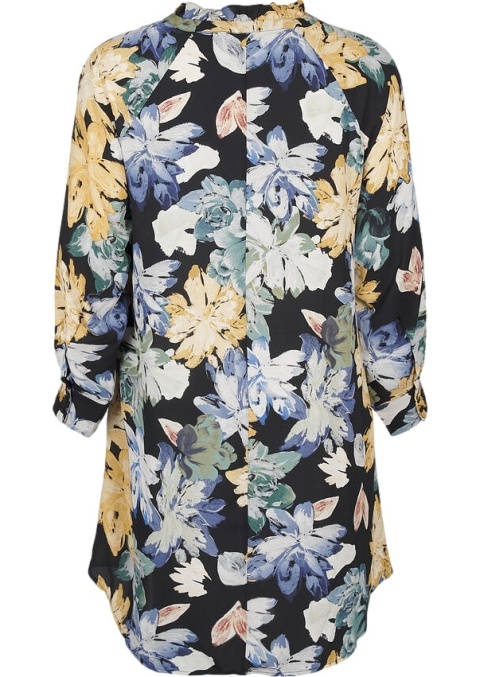 ZIZZI UROCZA CZARNA SUKIENKA KWIATY 050D