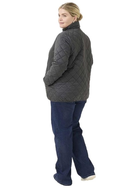 KAFFE MODNA PRZEJŚCIOWA CZARNA PIKOWANA KURTKA K916