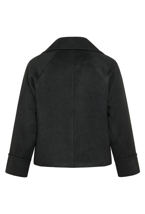 KAFFE PŁASZCZYK PŁASZCZ ELEGANCKI CZARNY K495