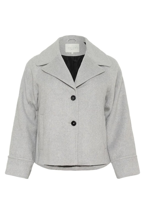 KAFFE PŁASZCZYK PŁASZCZ ELEGANCKI SZARY K495