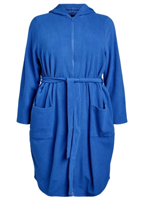 ZIZZI WYGODNY NIEBIESKI SZLAFROK NA ZAMEK KAPTUR 140CW